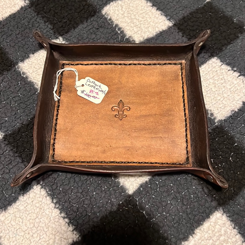 All Leather Valet Tray